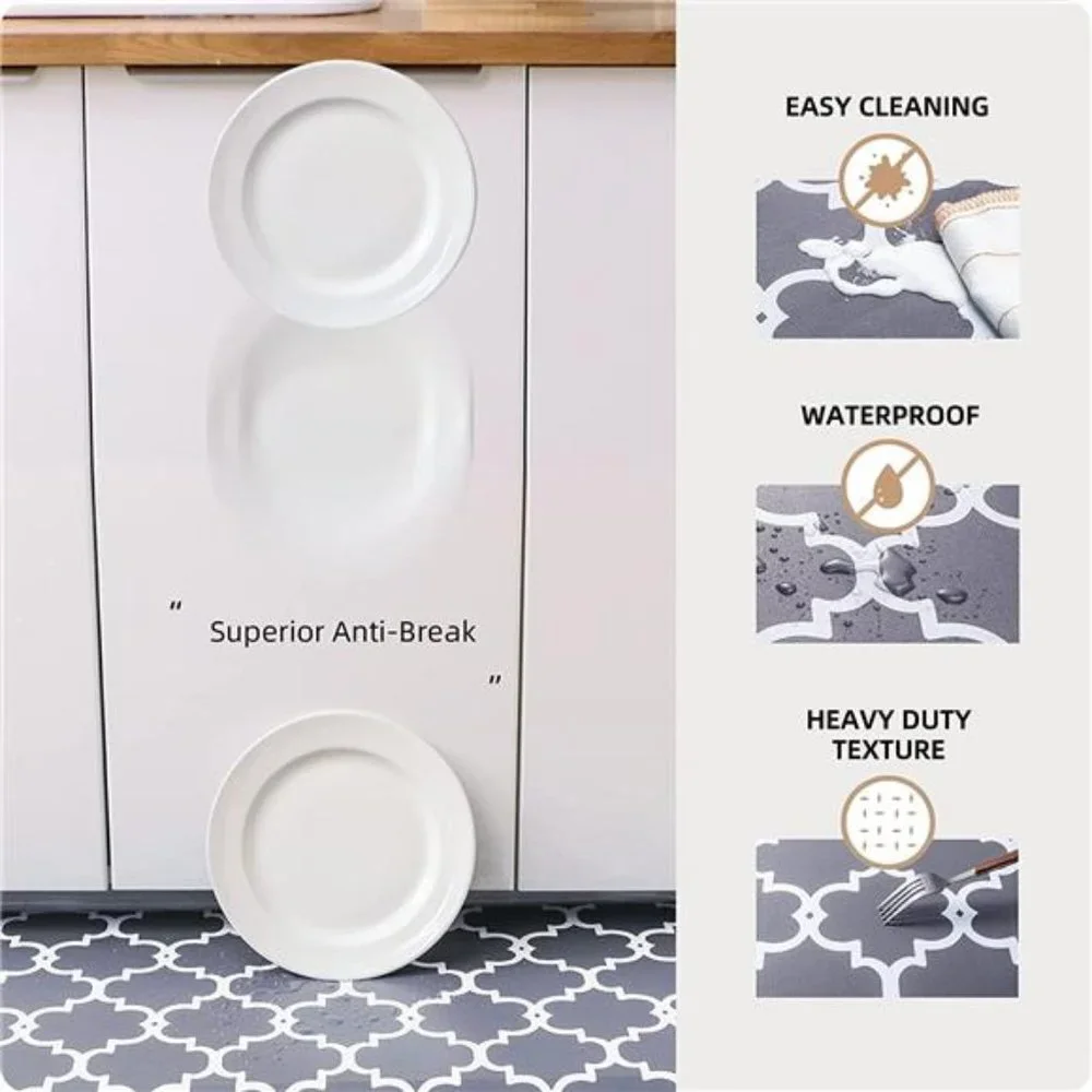 1/2 Inch Thick Cushioned Anti Fatigue Waterproof Kitchen Rug,  17.3
